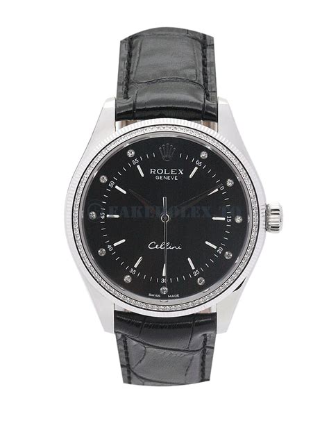 leather band for rolex cellini|rolex cellini black.